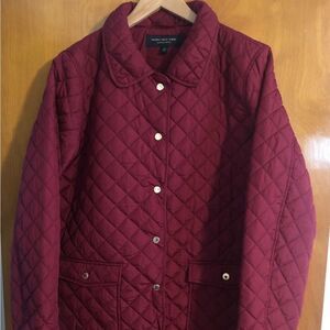 Andrew Marc Puffer Jacket Womens Large Red Lightweight